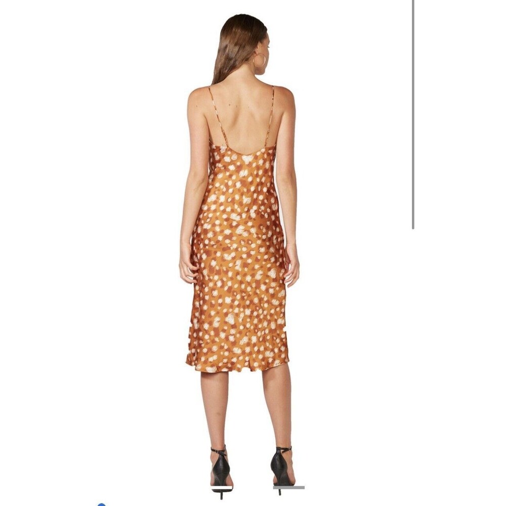 Bardot Polka Dot Silky Midi Slip Dress Sketchspot Doe Print - Picture 3 of 10